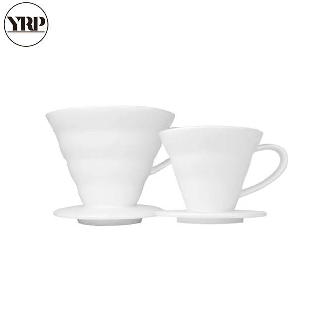 Best Price YRP Espresso V60 Dripper Coffee Percolators Espresso Coffee Server + V60 Coffee Dripper Sets Coffee Porcelain Filter 