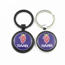 Отличный 3D металлический ключ для авто кольцо для Saab 9000 900 428 03-10 9-3 9-5 93 95 эмблема брелок автомобиля аксессуары цепочки для ключей