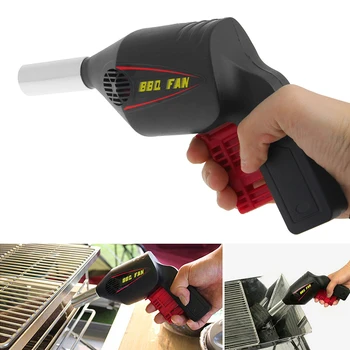 

High Quality Manually BBQ Fan Air Blower Barbecue Tools Pressing Fire Bellows Portable Gun Feb9