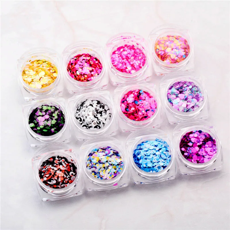 

Mtssii 1 Box Shiny Round Ultrathin Sequins Colorful Nail Art Glitter Tips UV Gel 3D Nail Decoration Manicure DIY Accessories