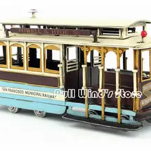 Ностальгическая California San Francisco streetcar винтажная железная модель украшения железная ручная модель автомобиля красивый подарок