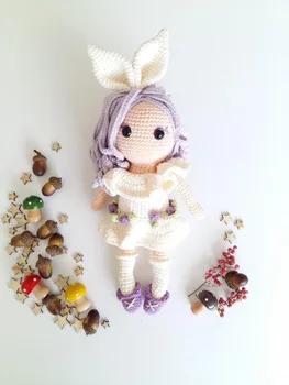 

crochet toys amigurumi rattle bunny girl model number wp018