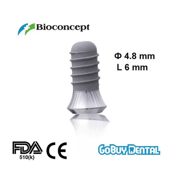 

Straumann Compatible Tissue Level Standard Implant D4.8 mm- L6mm (Wide Neck D 6.5 mm)