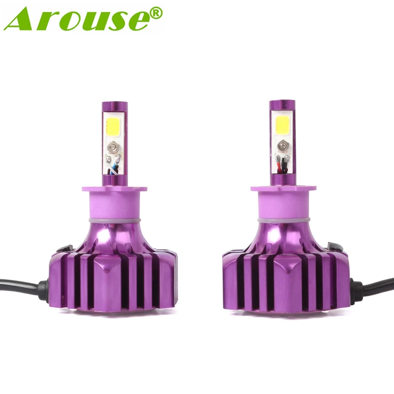 AROUSE 2 шт. H3 H4 H8 9005 HB3 9006 H7 H1 светодиодный головной светильник лампы Hi Lo Beam COB 72W 8000LM 6500K