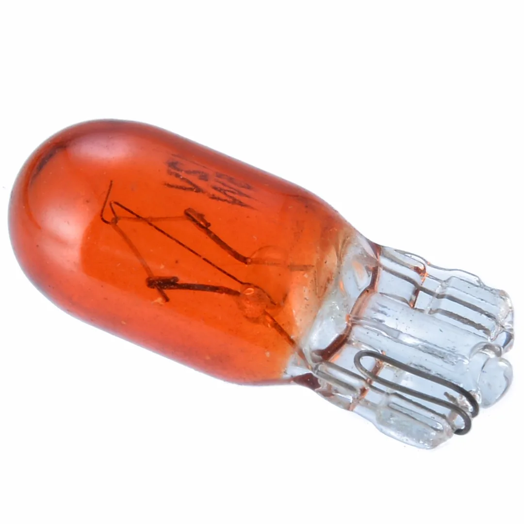 10pcs/set T10 168/W5W Halogen Lights Amber/Orange 12V 5W Wedge Lamp Instrument Light Reading Light