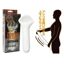 Soft Silicone Masturbator Long Slide Elastic Penis Sleeve Skin Feel Pussy Penis Massager for Men Japan Sex Toy Cock Adult Game