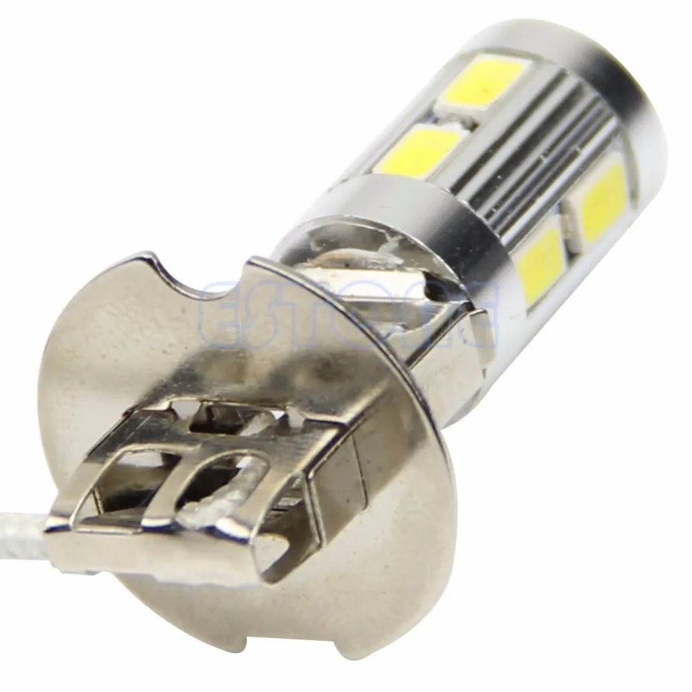 H3 Белый 10 светодиодный 5630 SMD светодиодный авто лампы задних фонарей, фонарей указателей повтора и противотуманного светильник Дальний свет#1