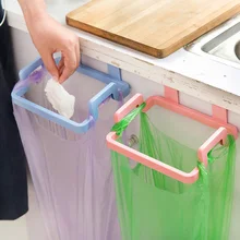 New Kitchen Organizer Plastic Trash Bag Holder Bathroom Towel Rack Save Space Kitchen Accessories Garbage Bag Holder 18*14*14cm