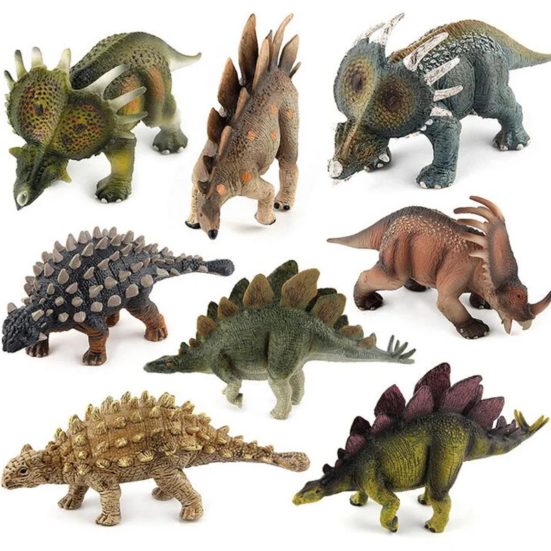 Jurassic Action Figures Animal Models Dinosaur toy Craft Styracosaurus Model Collection Learn Educational Toys Gift for Children