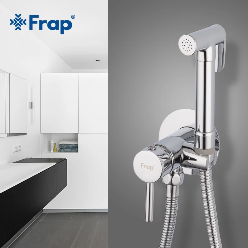 Ceny Frap 6 style mosiądz pojedyncze zimne i zimne gorące wody zawór narożny końcówki do bidetu funkcja kwadratowa rączka prysznica głowica kranu żuraw dla kobiety