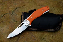 Y-START Dark V folding knife with D2 stonewashed blade Titanium alloy + G10 handle ball bearing washer camping hunting outdoors