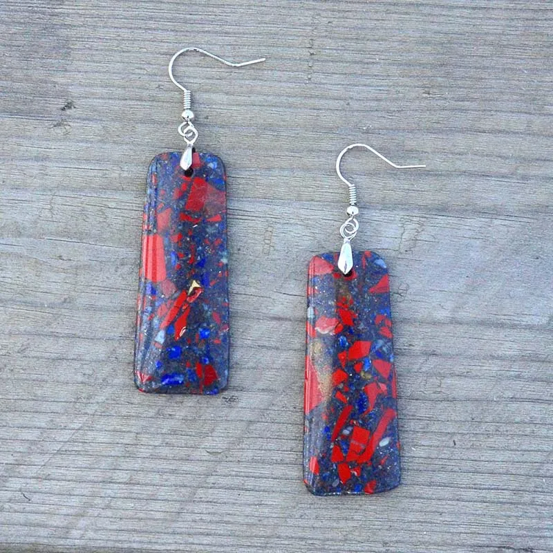 

Vintage Natural Stone Pendant Earrings For Women Wedding Jewelry Bohemian Big Earrings Boucle Oreille Femme Gift Dropshipping