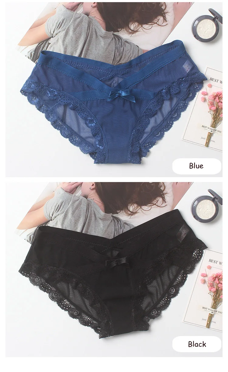 Big Size M-XXL Seamless Women's Sexy Lace Lady Panties Seamless Cotton Briefs Plus Size Girls Underwear (21)
