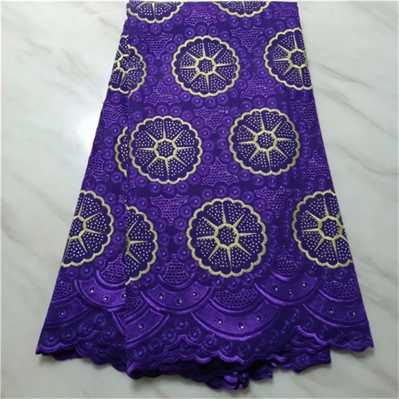 

2019 New Design Swiss Voile Lace Fabric 2019 High Quality Lace Purple, African Dresses For Wedding Lace, Cotton Lace Party Dress