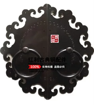 

Chinese classical antique copper copper fittings decoration decorative door door ancient round handle ring wishful door knocker
