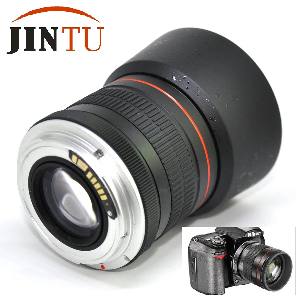 Фотообъектив JINTU с подтверждением автофокусировки 85 мм для Canon EOS 800D 750D 5D3 5DII 6DII 7DII