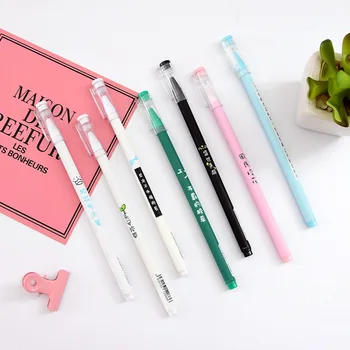 

2 Pcs Creative Cute School Text Series Gel Pen Student Simple Styling Gift Writing Supplies School Stationery
