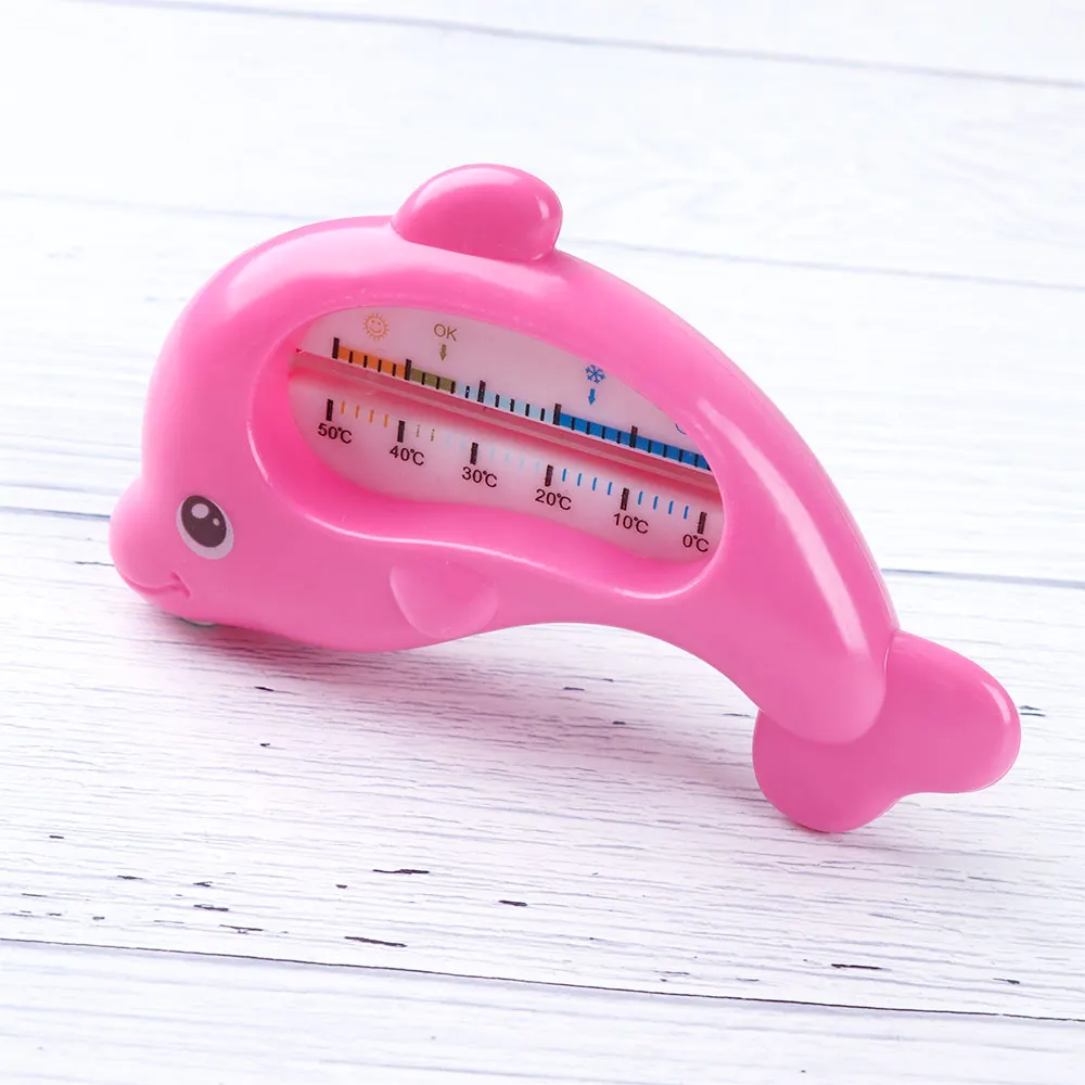 Мультяшный плавающий милый термометр в форме дельфина, Детский термометр для ванны, пластиковый термометр для воды для душа