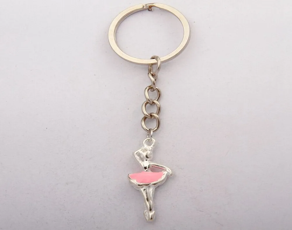 2017 Hot 30pcs/lot Zinc Alloy Drop Glaze Enamel Ballet Girl Pendant