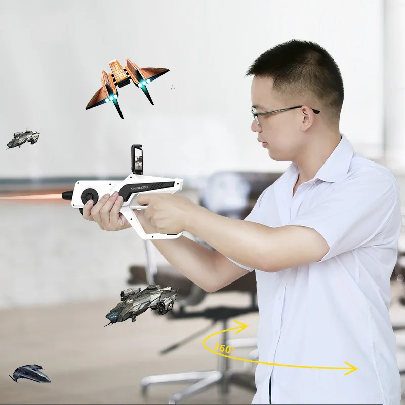 Shinecon умный соматосенсорный AR пистолет с Bluetooth рукояткой для телефона игры в