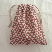 YILE 1 шт. Хлопковая Сумка на шнурке многоцелевой Органайзер сумка для вечерние Подарочная сумка мини треугольник 190111d