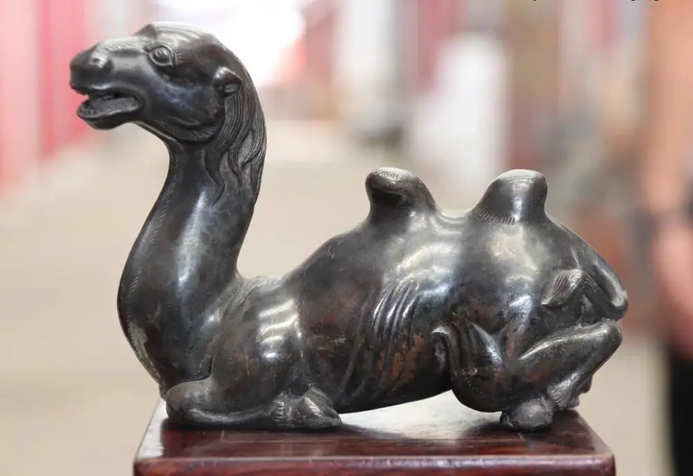 Old China Copper Bronze Animal Camel Penholder Pen Rack Statue BN8203 | Дом и сад