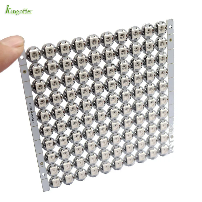 

Hot Selling 100 pcs/Lot WS2812 white/black heatsink individually addressable RGB full color ws2812b led with DIY heatsink DC5V