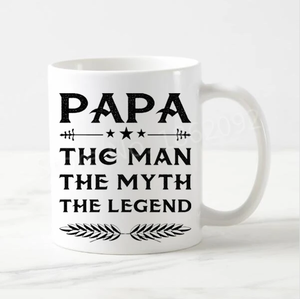Grandad Photo Mug Personalised Mug Fathers Day Mug Black Grandad Design