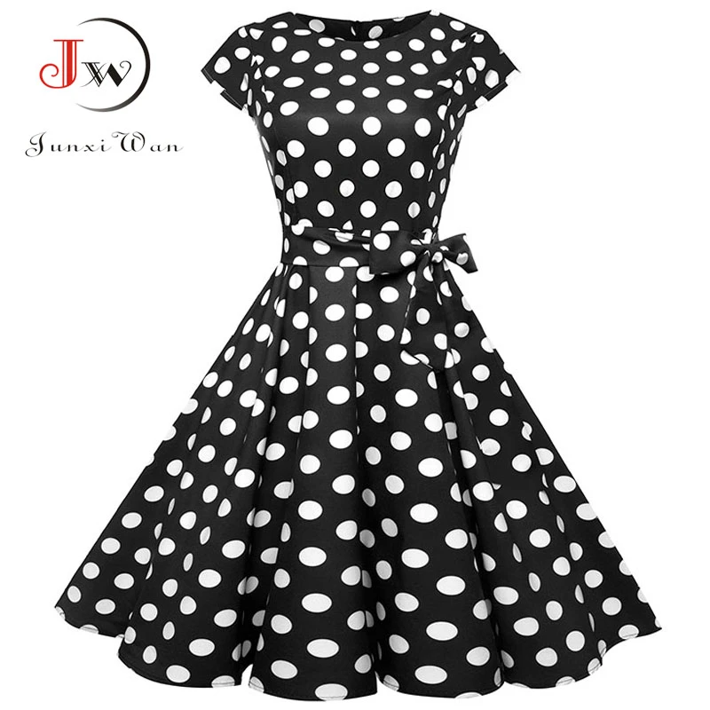 black and white rockabilly dress