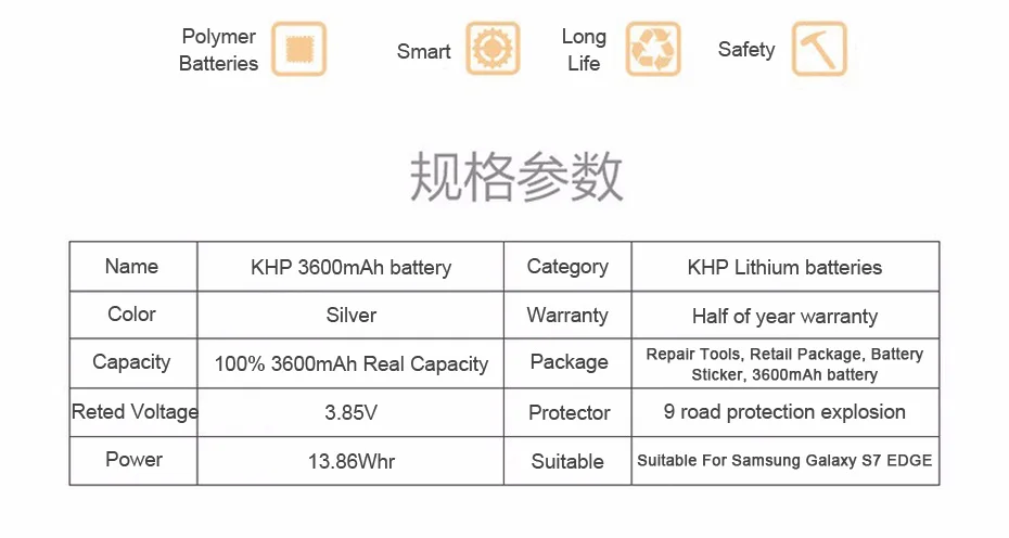 NEW 2017 100% Original KHP EB-BG935ABE Phone Battery For Samsung Galaxy S7 Edge G935F G9350 Battery Replacement Mobile Battery (10)