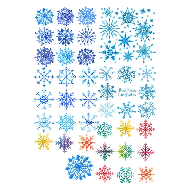 Colorful Snowflake Stickers,diy Materials - Temu