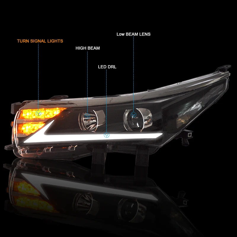 CNSUNNYLIGHT-For-Toyota-Corolla-2014-2015-Car-Headlight-Assembly-Cases-LED-DRL-Turn-Signal-Light-Projector
