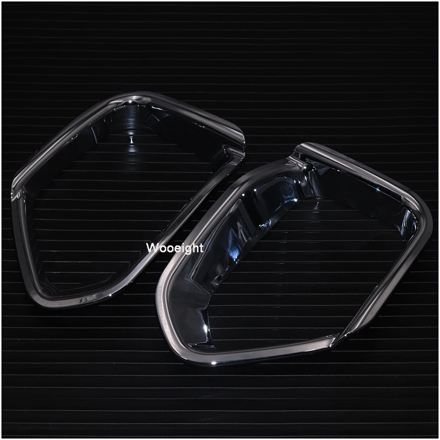 Wooeight 2Pcs ABS Chrome Car Rear Fog Light Lamp Foglight Bumper Cover Trim Bezel Frame Molding For Subaru XV Crosstrek 2018 (4)