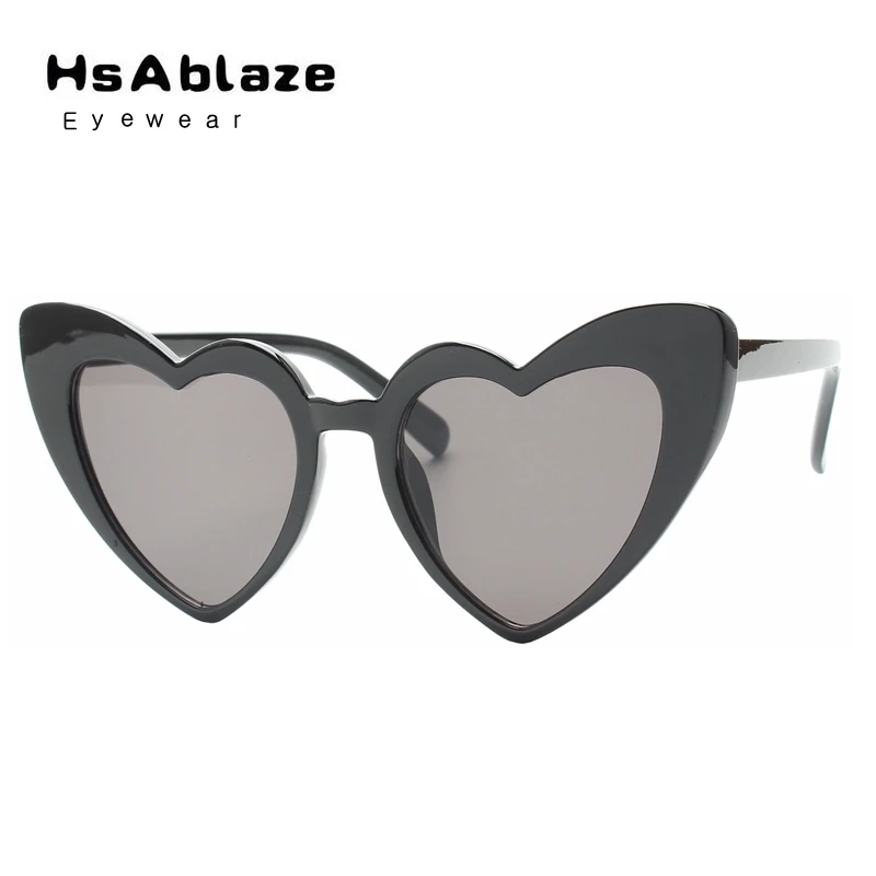 Hsablaze пот любящее сердце Солнцезащитные очки женские винтажные Черный Розовый