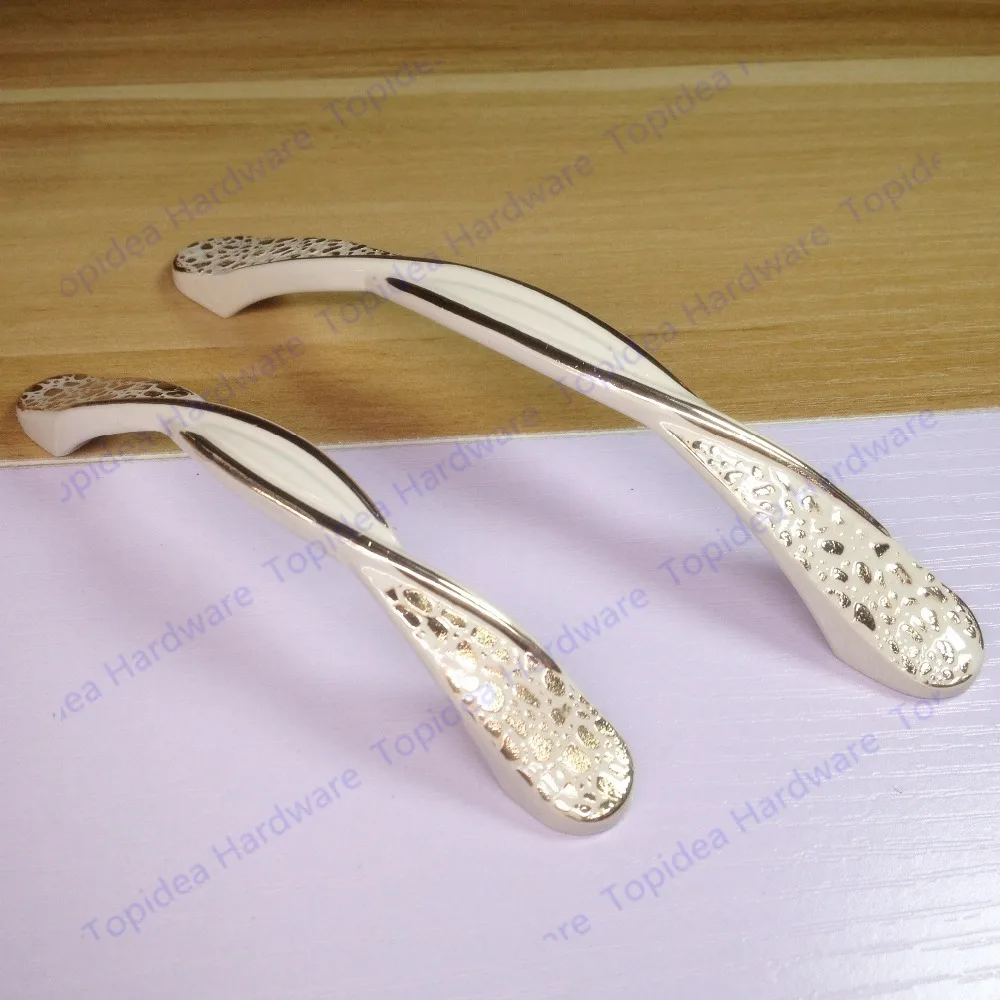 Length 114mm Hole Pitch 96mm Zinc Alloy handle drawer handle Antique furniture handle cabinet handle Ivory white color