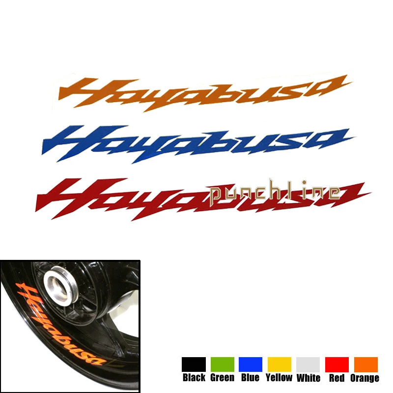 

Fit For SUZUKI HAYABUSA Motorcycle Front & Rear CUSTOM INNER RIM DECALS WHEEL Reflective STICKERS STRIPES