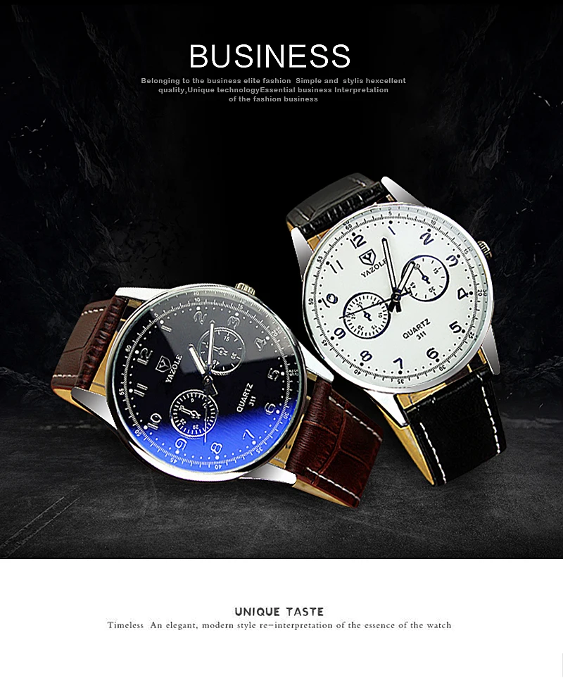 Relogio yazole наручные часы Роскошный синий Стекло Для мужчин смотреть Для мужчин часы модные Водонепроницаемый Спорт Для мужчин S Часы часы Saat