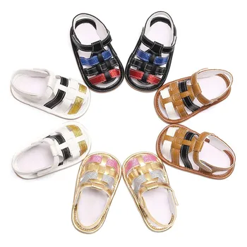 

2018 Summer Fashion Baby Sandals Boys Girls Casual Patchwork PU First Walkers Multi Style Beach Shoes New Arrival H1