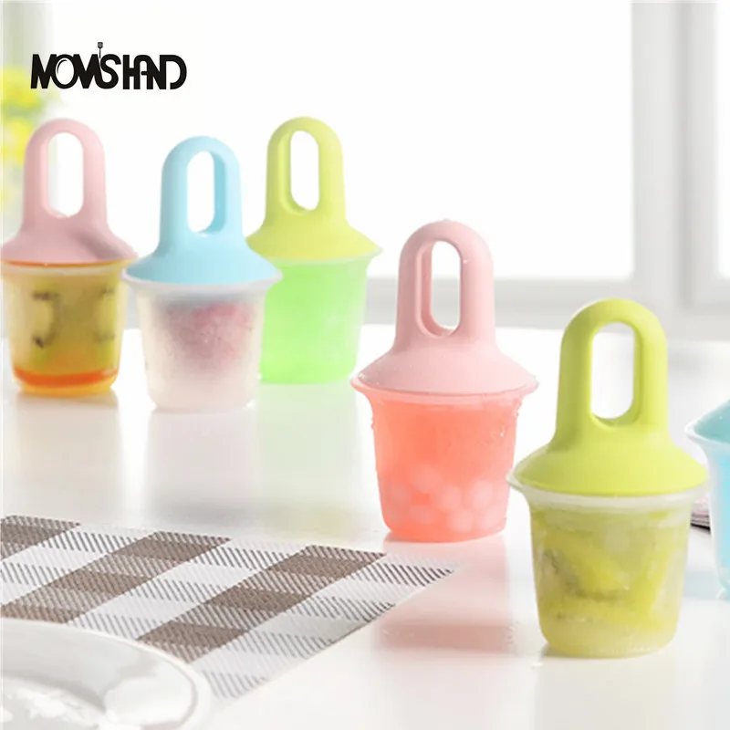 

MOM'S HAND 4pcs/set DIY Frozen Ice Cream Pop Mold Plastic Popsicle Lolly Mould