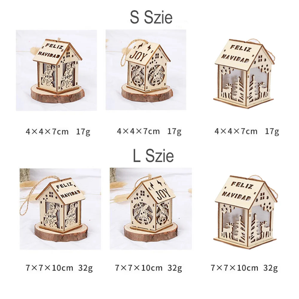 

1Pcs LED Christmas Snow House Style Fairy Light Led Decorations Hanging Ornament