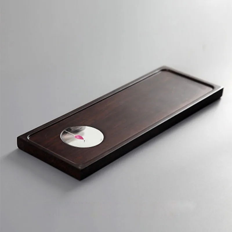 Прозрачный CAKEHOUD прямоугольный бамбуковый кунг-фу чайный набор поддон для хранения продуктов обслуживание стол традиционные аксессуары для чайной церемонии - Цвет: Прозрачный