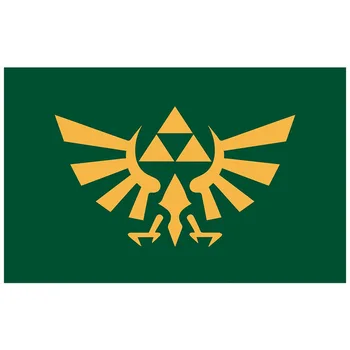 

90*150cm Legend of Zelda Triforce Green Flag for decoration