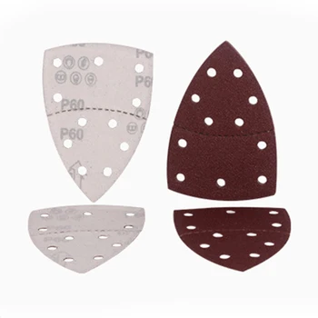 

60PCS Sandpaper Sheets Hook and Loop Sanding Sheets 11/13 holes Grain Disk Sandpaper 40 240Grits Sanding