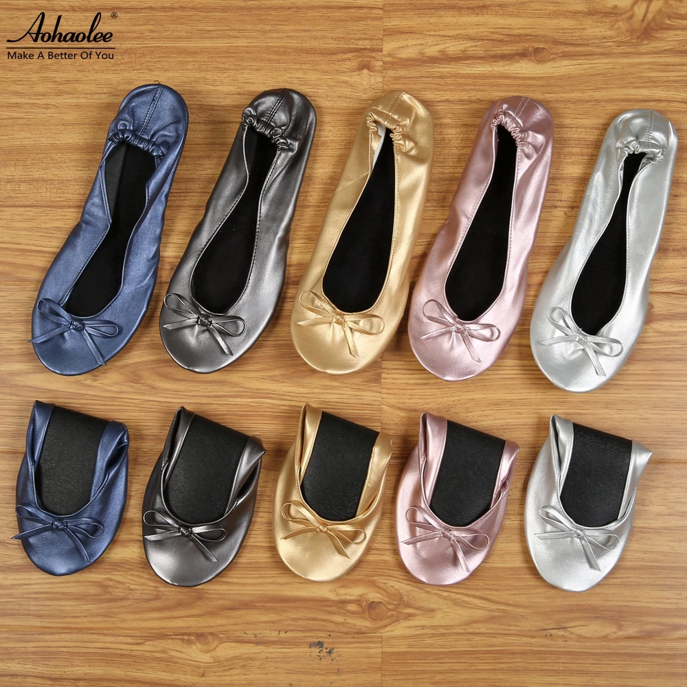 Aohaolee zapatos para después de la fiesta para mujer, bailarinas para de graduación, zapatos planos, plegables, a la moda|foldable ballet|womens shoes flatsfashion flat shoes - AliExpress