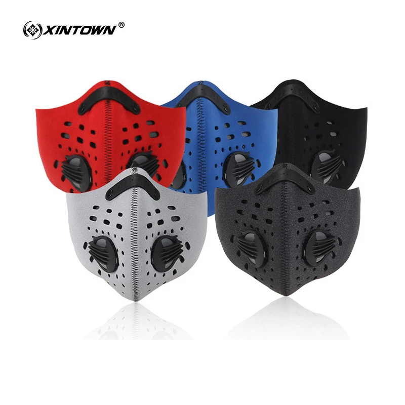 XINTOWN Cycling Masks Activated Carbon Anti-Pollution Mask Dustproof Mountain Bicycle Sport Road Cycling Masks Face Cover 