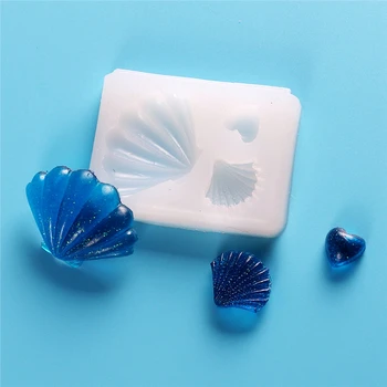 

Aomily New Style Sea Shell Love Heart Shape Silicone Mold Handmade Cookies Chocolate Mould Kitchen Cake Fondant DIY Baking Tools