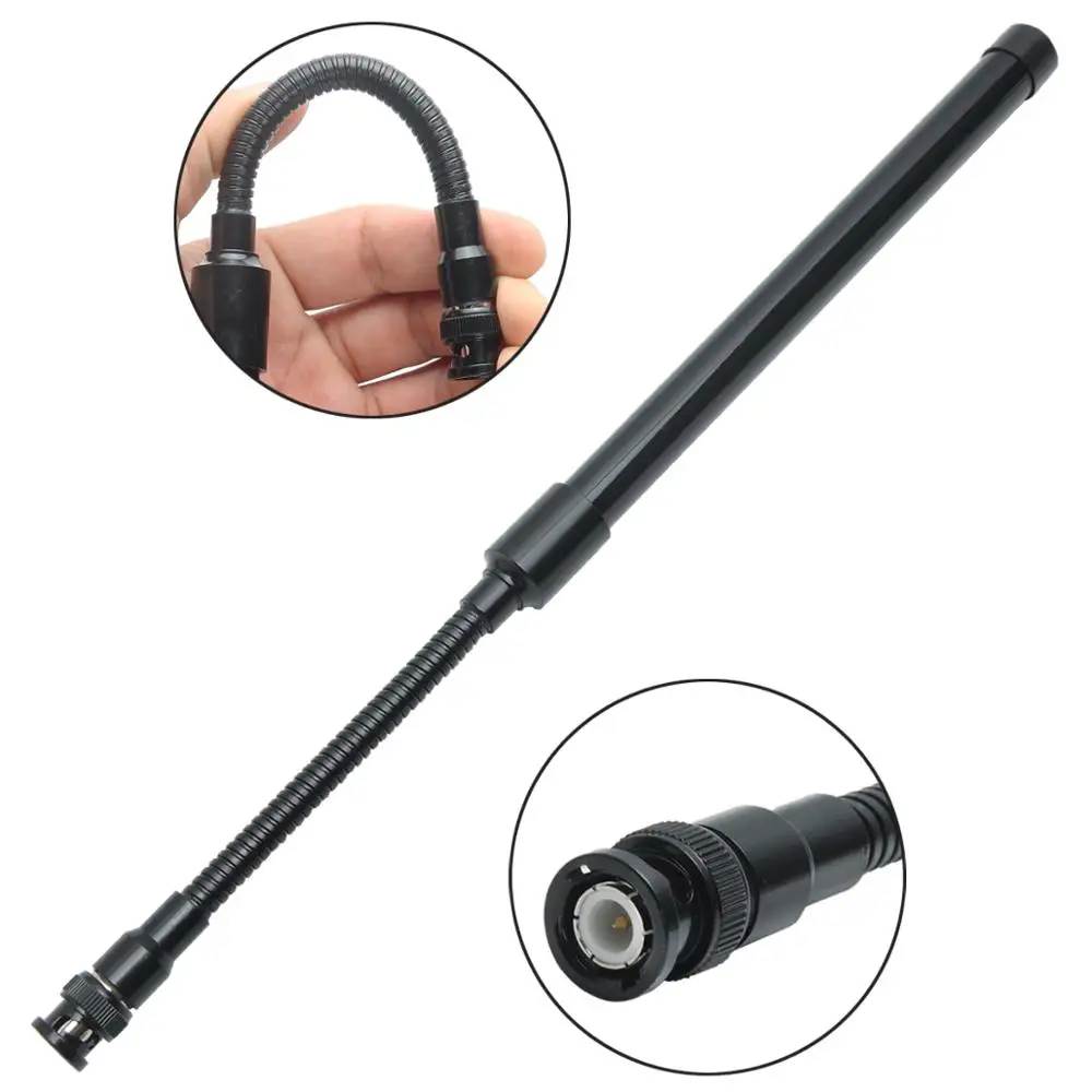 ABBREE BNC Складная тактическая антенна Двухдиапазонная 144/430 МГц для Icom рация радио IC