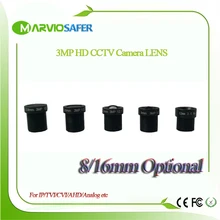 3mp Full HD 8/16 мм CCTV доска Камера объектива IR M12 крепление F2.0 для безопасности IP/AHD/CVI TVI и т. д. Камера