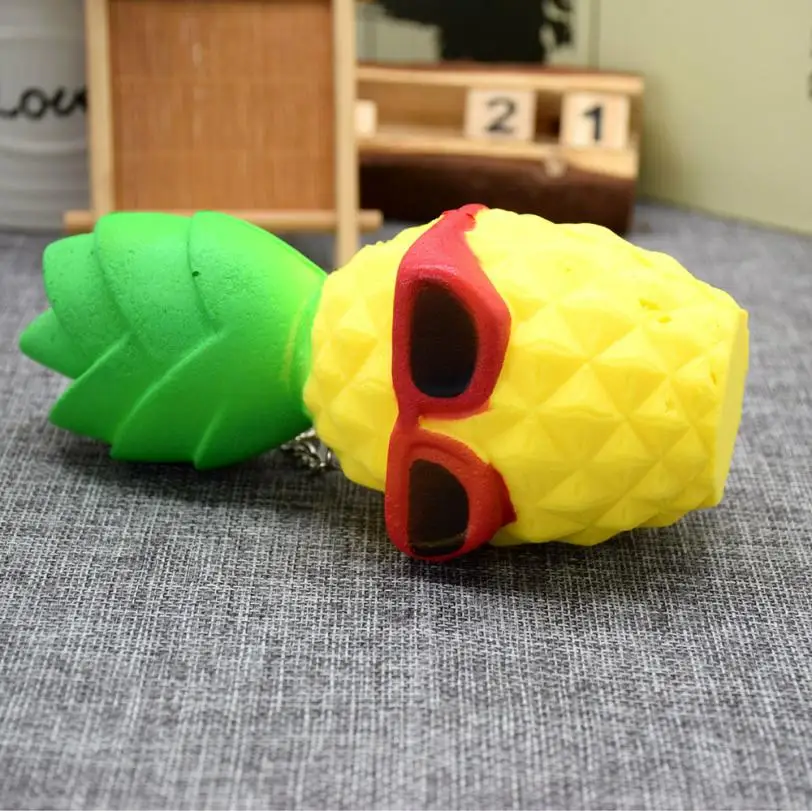 Новые мягкие милые сжимаемые ананасы сжимаемые медленно поднимающиеся декомпрессионные игрушки Пасхальный подарок телефон ремень