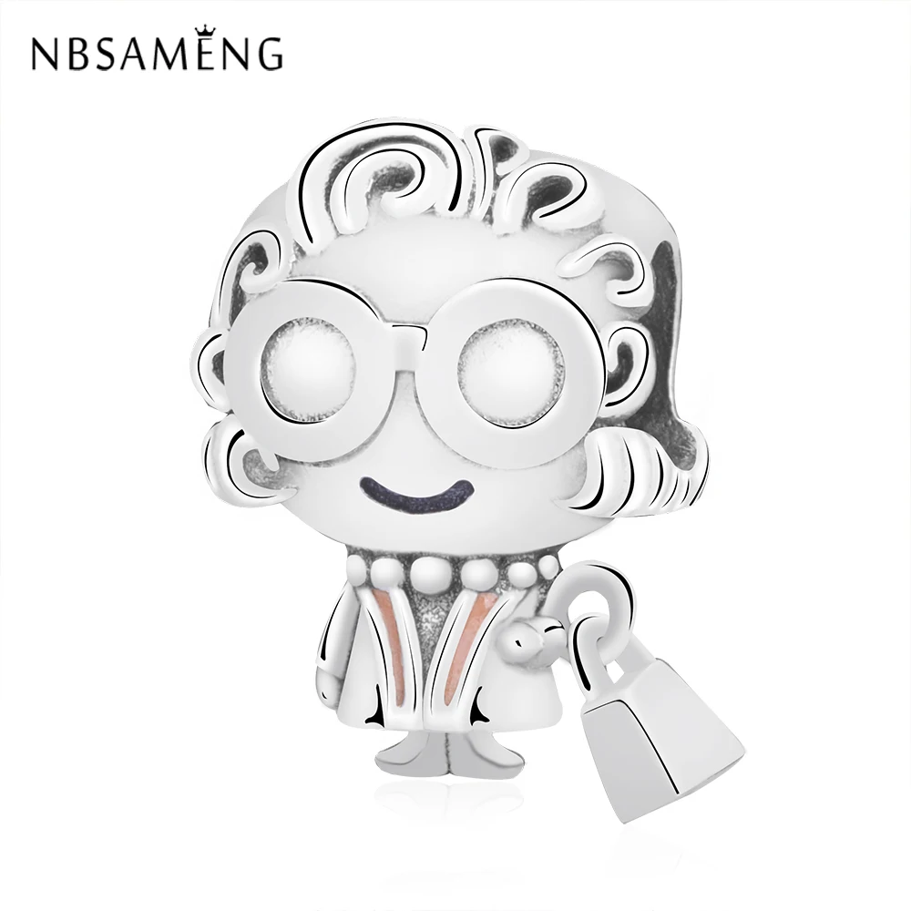 

2019 Original 100% 925 Sterling Silver Charms Beads Fit Pandora Bracelet Grandma Charm Jewelry Making Jewellery Accessories